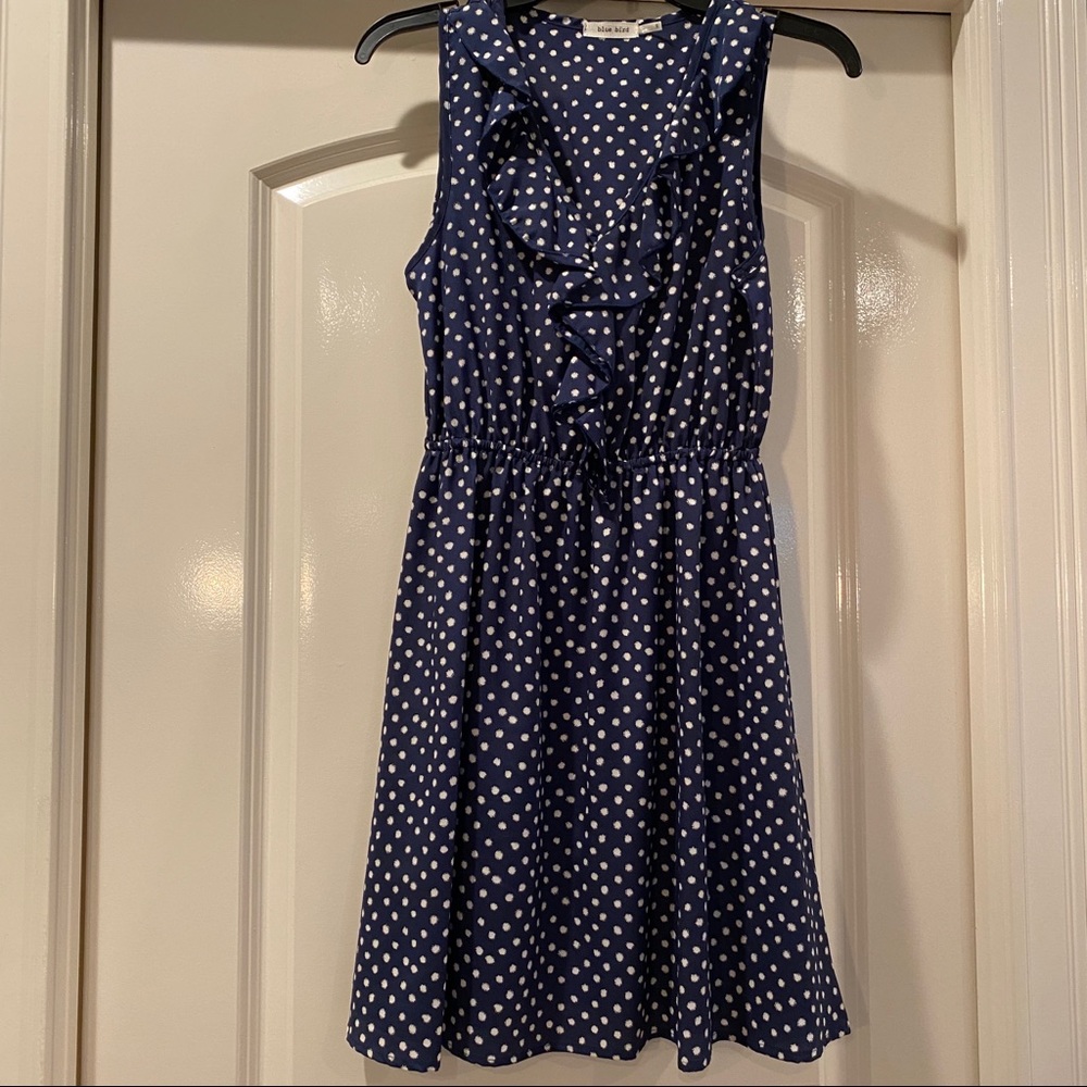 Navy Polka Dot Dress